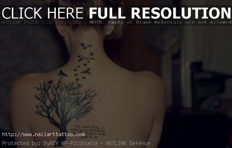 Tree And Birds Tattoos