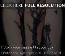 Tree And Moon Tattoos