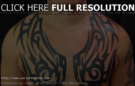 Tribal Chest Tattoos Designs