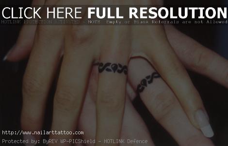 Wedding Band Tattoos Designs For Men