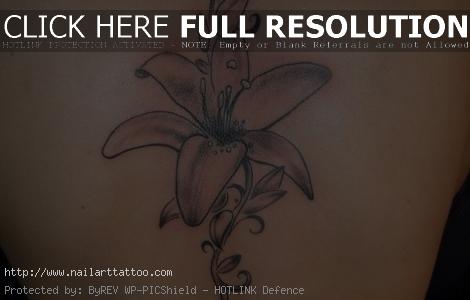 White Lily Tattoos Designs