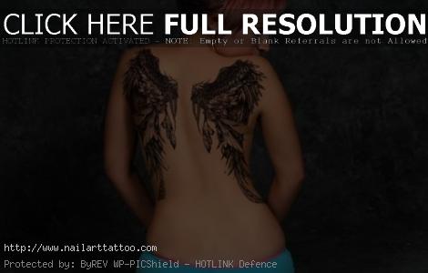 Wing Tattoos On Back For Women