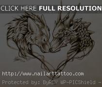 Wolf And Dragon Tattoos