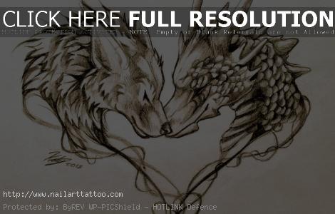 Wolf And Dragon Tattoos