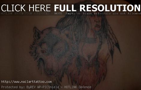 Wolf And Indian Tattoos