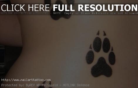Wolf Paw Print Tattoos