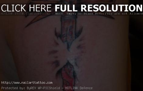 Wood Cross Tattoos Designs