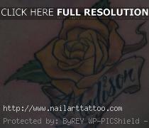 Yellow Rose Tattoos Pictures