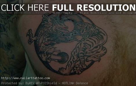 Ying Yang Dragon Tiger Tattoos