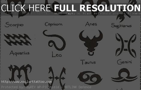 Zodiac Sign Tattoos Designs