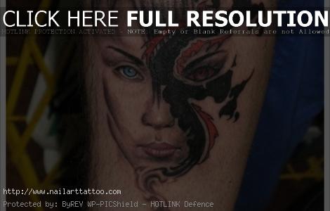 A girl with a dragon tattoo