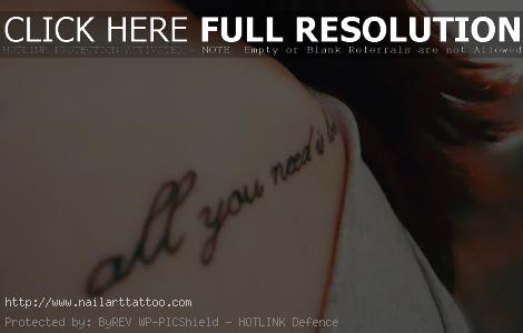 all you need is love tattoo