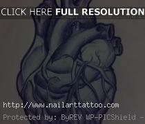 anatomical heart tattoo