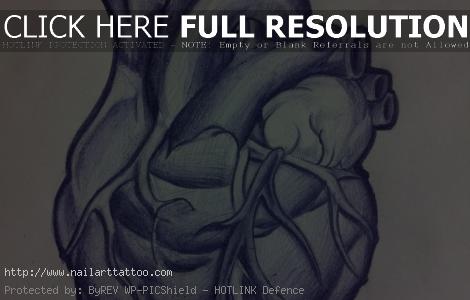 anatomical heart tattoo
