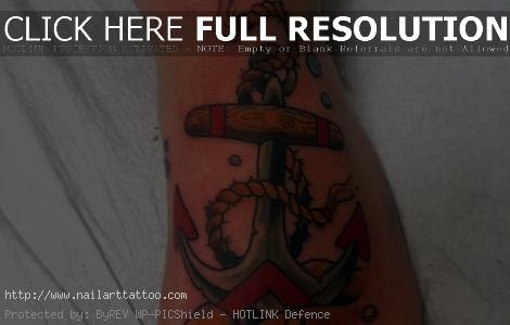 anchor foot tattoos