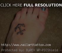 anchor tattoo on foot