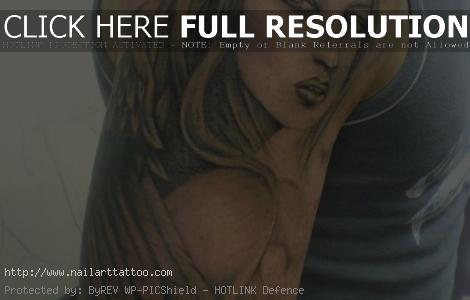 angel half sleeve tattoos