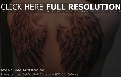 angel wing tattoos on back