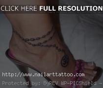 ankle bracelet tattoo
