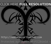 aries symbol tattoo designs