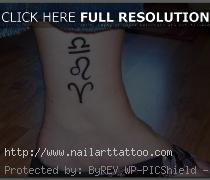 aries symbol tattoos for girls