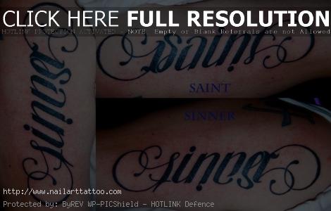 Reverse 2 word tattoos