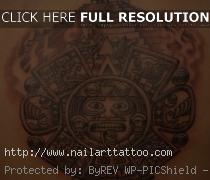 3d aztec calendar tattoo