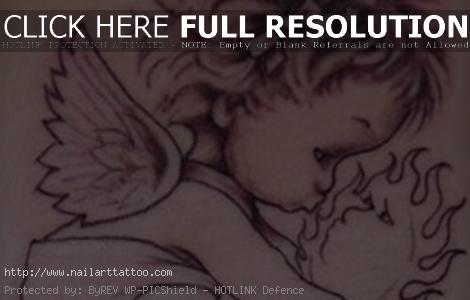 baby angel tattoo designs