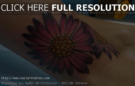 aster flower tattoo