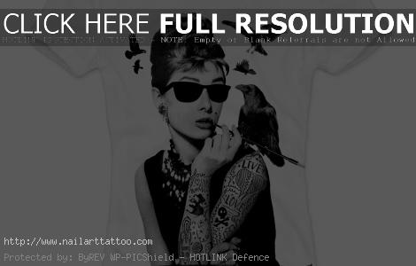 audrey hepburn tattoo t shirt