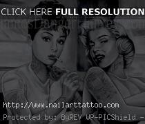 audrey hepburn tattooing marilyn monroe canvas