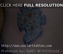 autism puzzle piece tattoo 3d