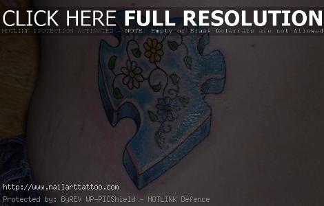 autism puzzle piece tattoo 3d