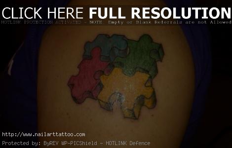 autism puzzle piece tattoo