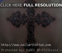 awesome cross tattoos for back