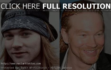 axl rose tattoos then and now