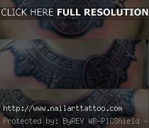 aztec calendar tattoo chest