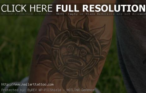 aztec sun tattoo designs