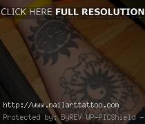 aztec sun tattoo shoulder