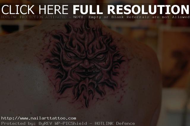 Sun Tattoo Men