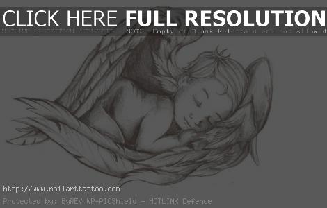 baby angel tattoo drawings