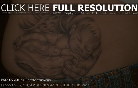 baby angel tattoos designs