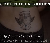 baby angel tattoos for girls