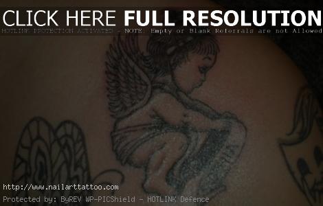 baby angel tattoos for women