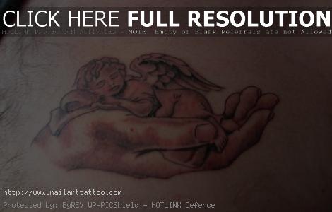 baby angels tattoos designs