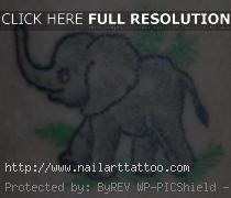 baby elephant tattoo