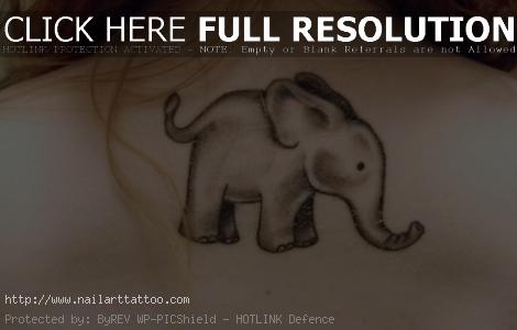 baby elephant tattoo pictures