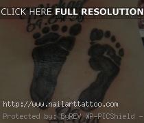 baby feet tattoo