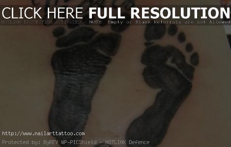 baby feet tattoo