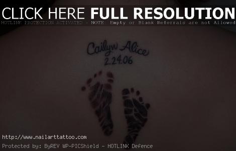 baby feet tattoos for women